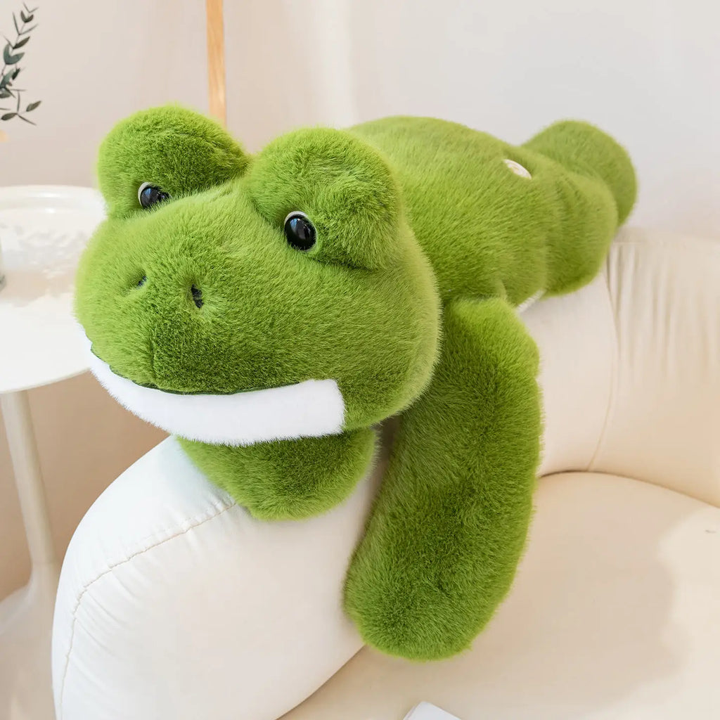 Cute Lying Green Frog Plush Toys 30/45/60cm