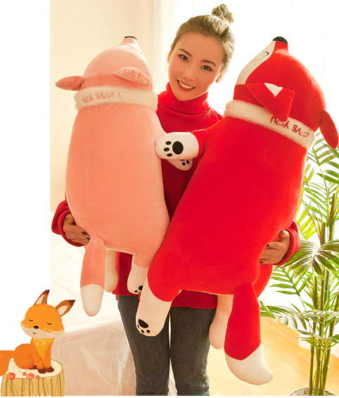 Cute Fox Plush Toys (with "I love you") 35-90cm