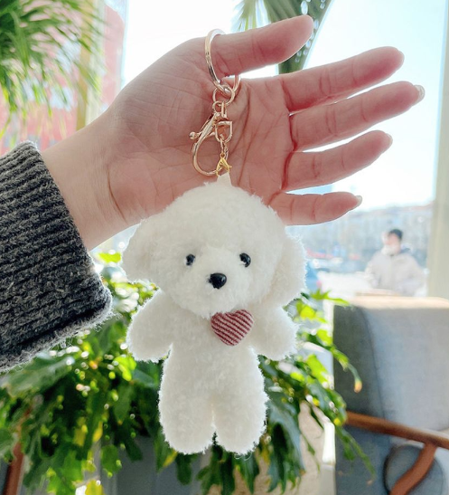 Animal (Bear/Rabbit/Dog) Plush Keychains 11cm