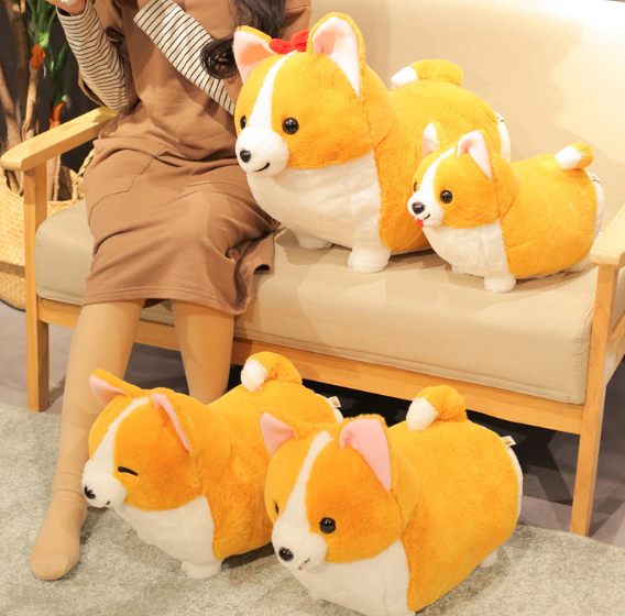 Cute Corgi Dog Plush Toys 38/45/60cm