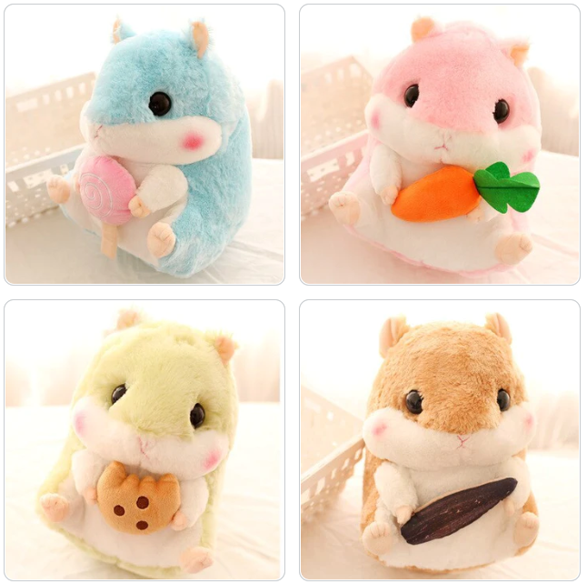 Hamster With Snack Plush Toys 22-65cm