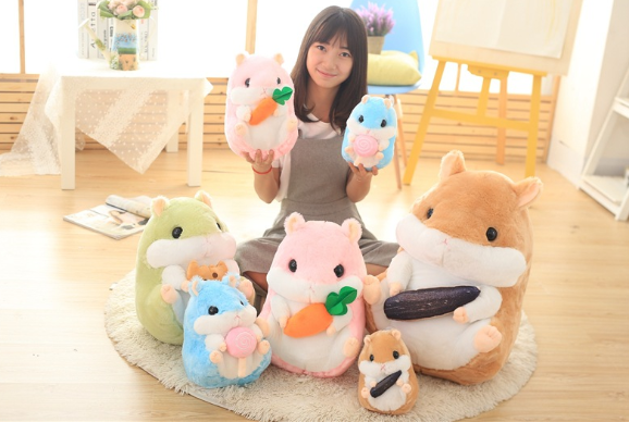 Hamster With Snack Plush Toys 22-65cm