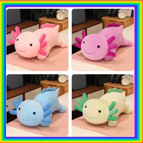 Cute Axolotl Plush Toys 60/90cm - Green/Blue/Pink/Purple
