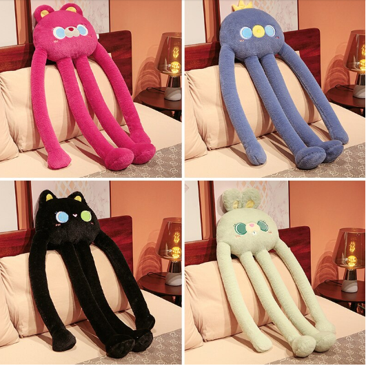 Funny Long Legged Animals(Black Cat/Rabbit/Bear/Penguin) Pillow Plush Toys 100cm/175cm