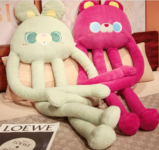 Funny Long Legged Animals(Black Cat/Rabbit/Bear/Penguin) Pillow Plush Toys 100cm/175cm