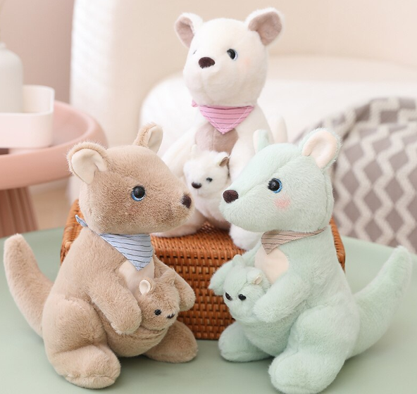 Kangaroo (With Joey) Plush Toys 25/35/45cm- 3 colours