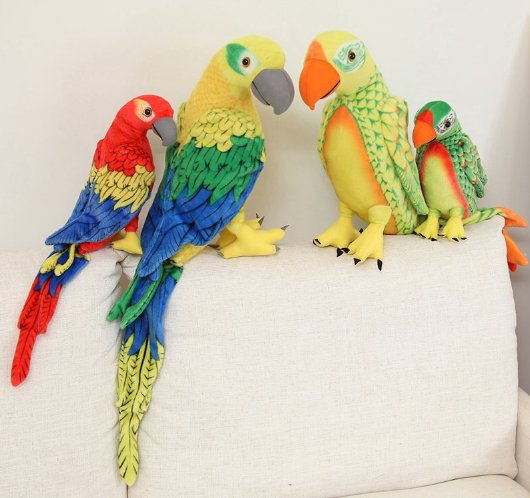 Bird Parrot Lifelike Plush Toys 50cm/70cm - 6 styles