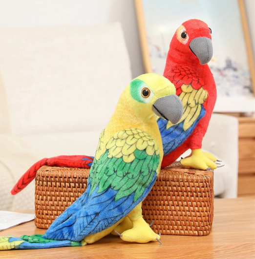 Bird Parrot Lifelike Plush Toys 50cm/70cm - 6 styles