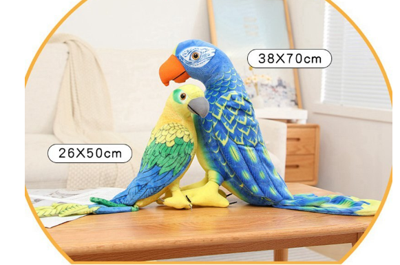 Bird Parrot Lifelike Plush Toys 50cm/70cm - 6 styles