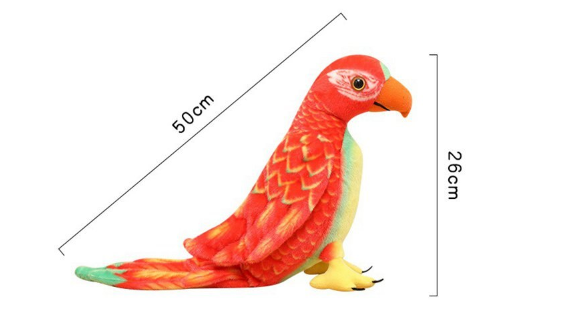 Bird Parrot Lifelike Plush Toys 50cm/70cm - 6 styles