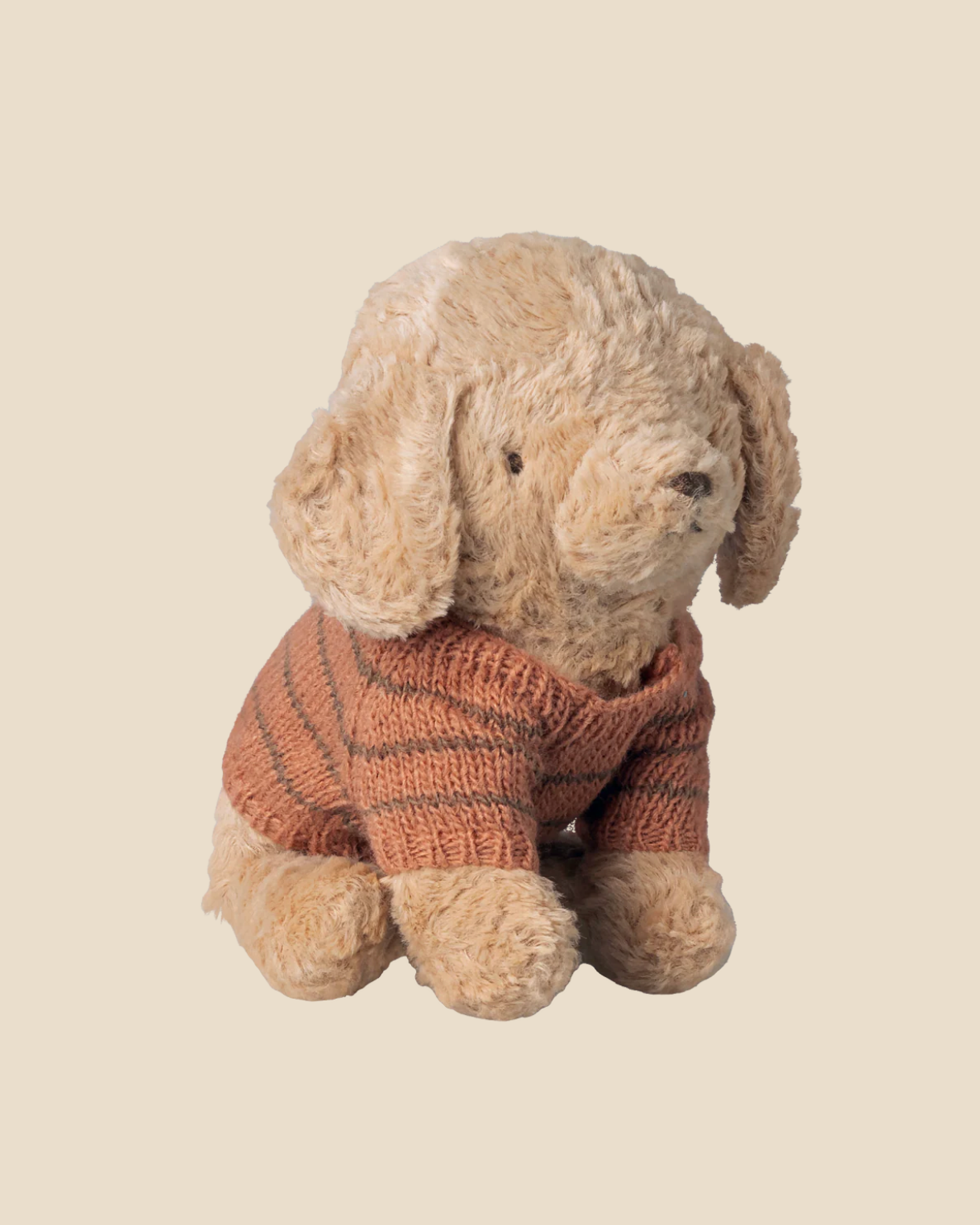 Maileg Knitted Puppy Sweater - Coral