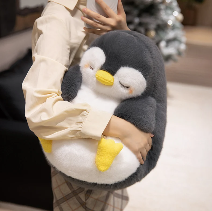Cute Sleeping Penguin Plush Toys 20/30/40cm - Pink/Black