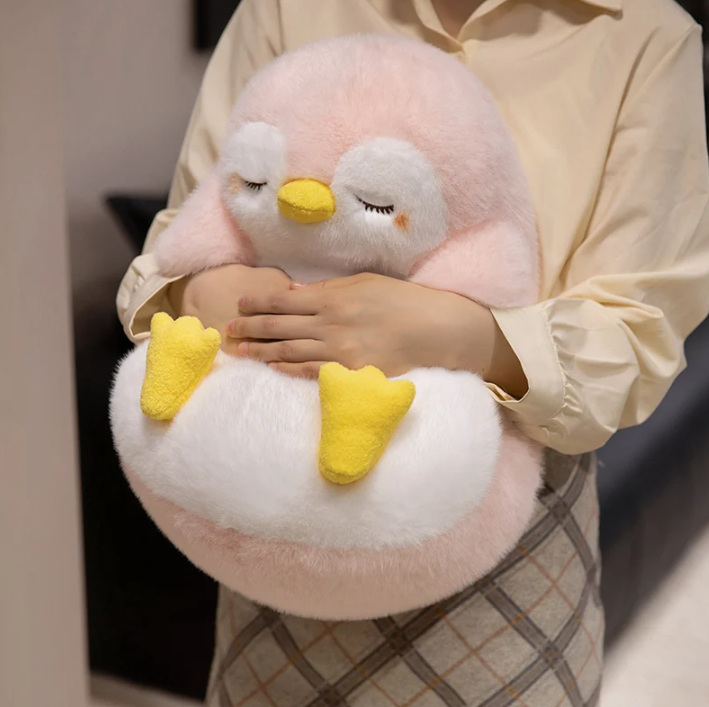 Cute Sleeping Penguin Plush Toys 20/30/40cm - Pink/Black