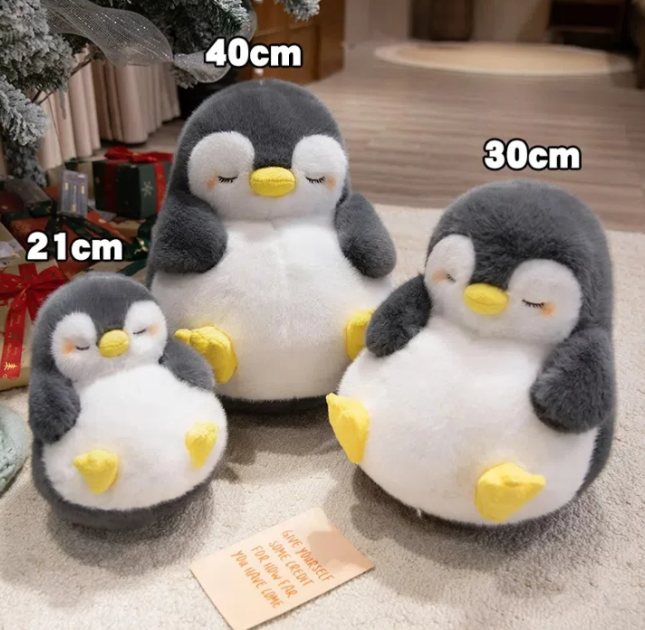 Cute Sleeping Penguin Plush Toys 20/30/40cm - Pink/Black