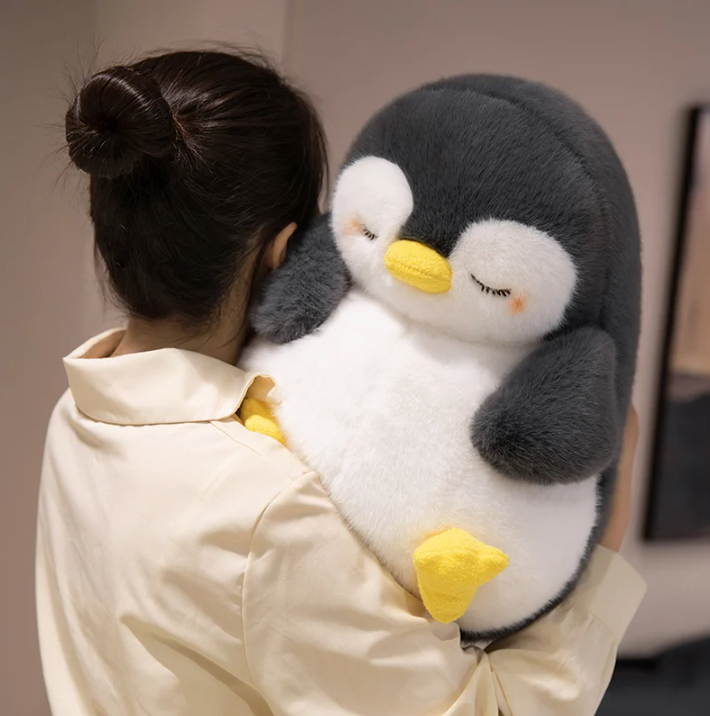Cute Sleeping Penguin Plush Toys 20/30/40cm - Pink/Black
