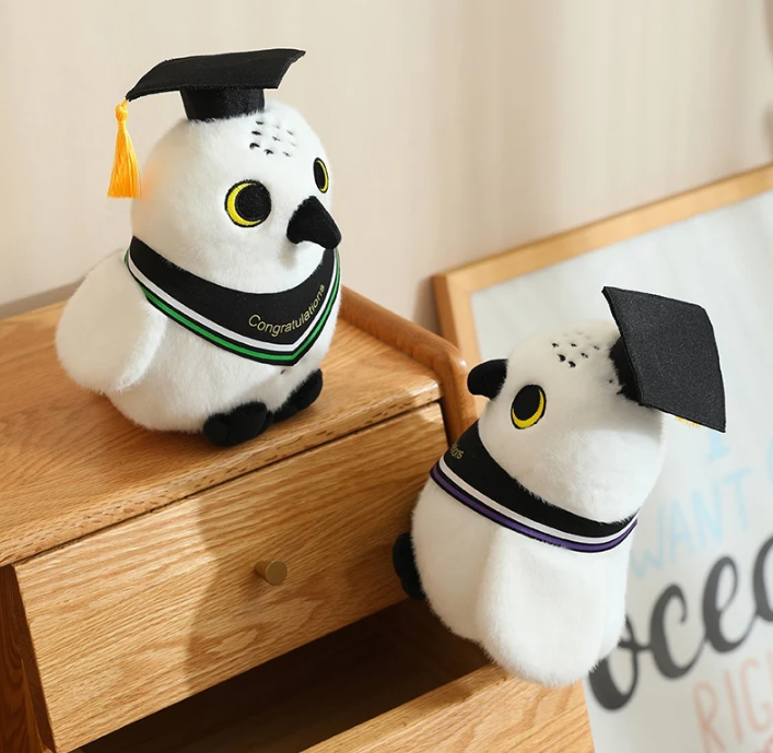 Cute White Owl Graduation Plush Toys 22cm - 7 Styles