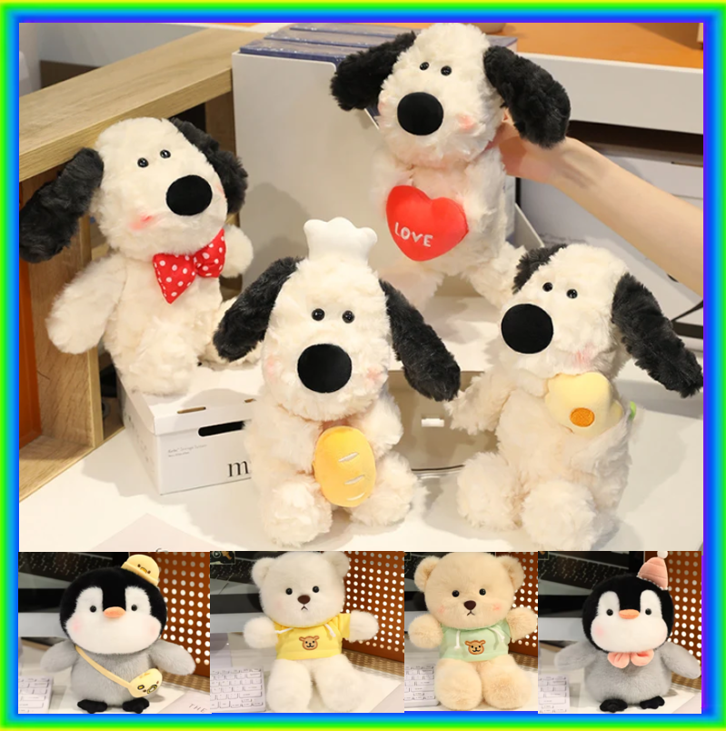 Cute/Kawaii Dog/Penguin/Teddy Bear Plush Toys 20-30cm (9 Styles)