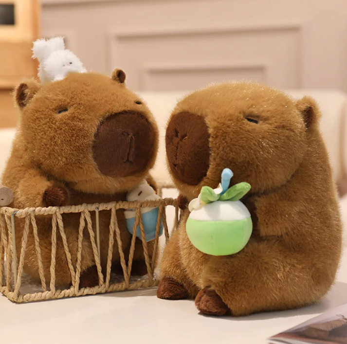 Cute Capybara With Ice Cream/Coconut Or With Bags(Sports) Plush Toys 22/30cm - 8 Styles