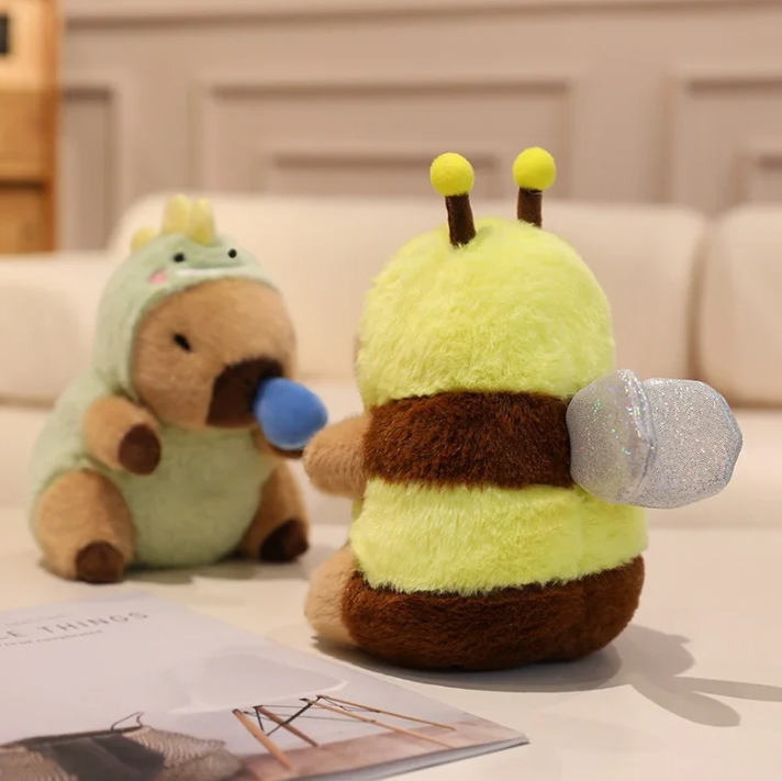 Capybara With Animal (Bee/Pig/Rabbit/Dinosaur/Shark/Firefly) Dress Up Plush Toys 20cm