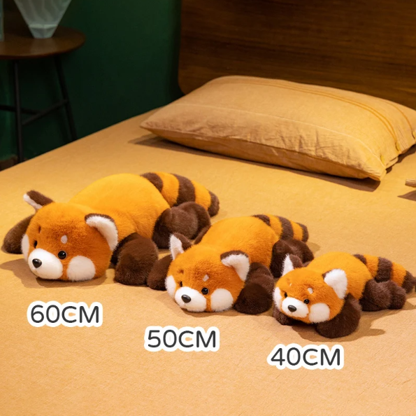 Cute Lying Red Panda/Panda/Fox/Teddy Bear/Wolf/Polar Bear Plush Toys 30-60cm