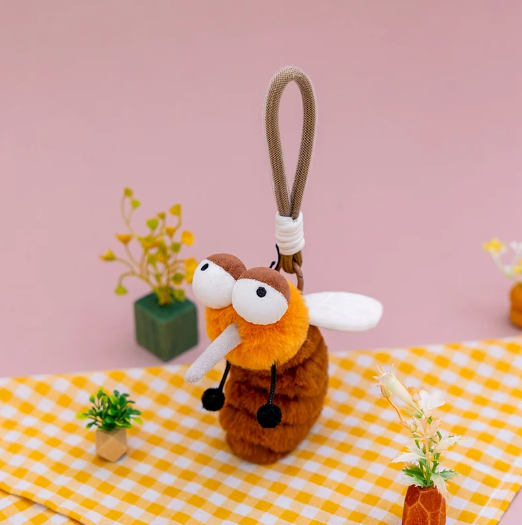 Cute Mini Bug/Insect Plush Keychain - Moth/Ant/Firefly/Mantis/Spider/Dug Beetle/Ladybug/Cockoach/Fly/Mosquito
