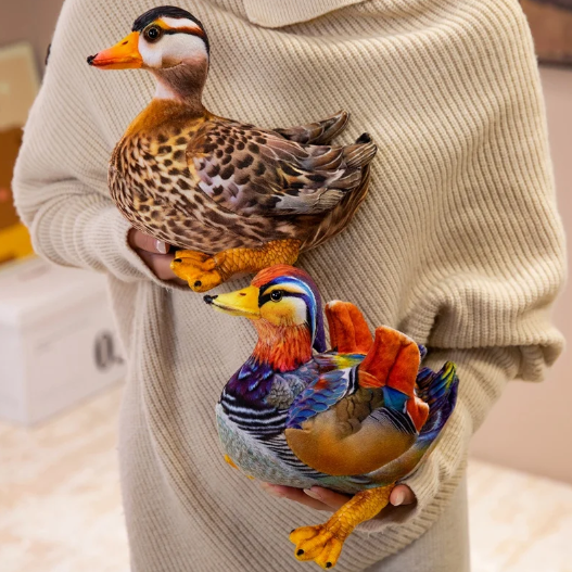Bird (Lifelike/Realistc Mandarin Duck) Plush Toys 25cm - Brown/Colourful