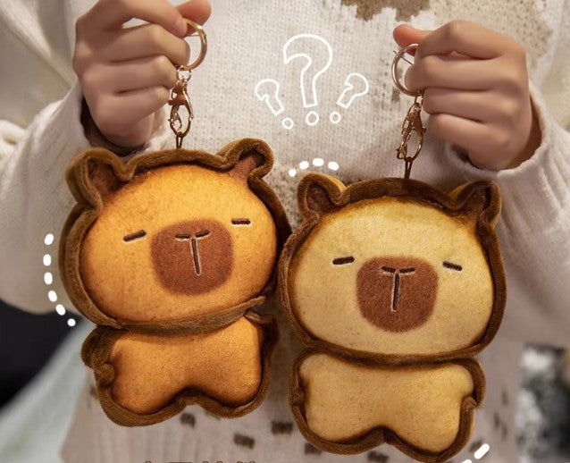 Cute Capybara-Cookie Plush Keychain 17cm or Pillow 30/50cm