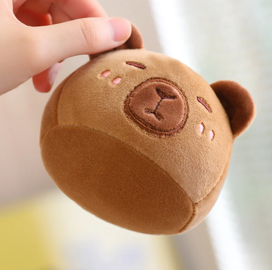 A Bag of 6 pcs Capybara Plushies Mini Pillow Plush Toys 40x45cm - Pink/Brown