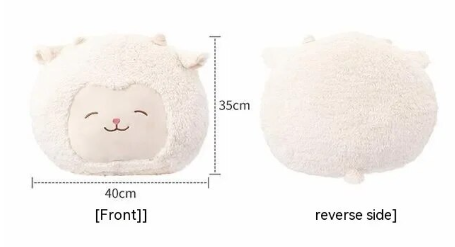 Smiling Sheep/Lamb With Fruit Dress Up/With Flower/With Moon Plush Toys- White/Pink