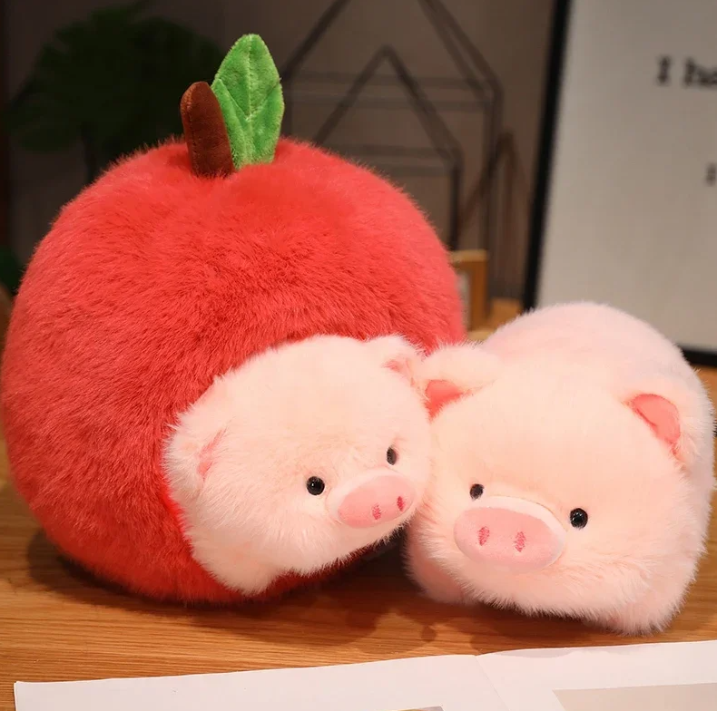 Cute Capybara/Pig With Avocado/Apple Plush Toys 25/35/45cm
