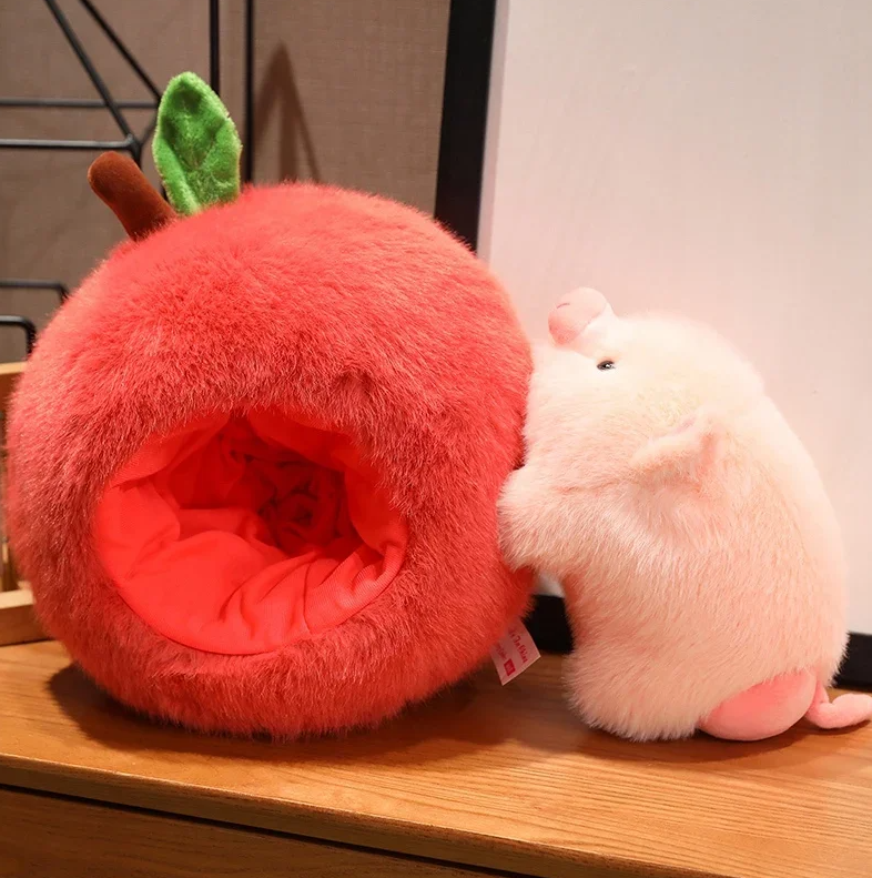 Cute Capybara/Pig With Avocado/Apple Plush Toys 25/35/45cm