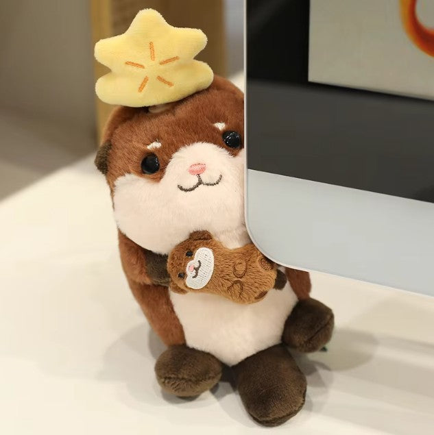 Cute Aquatic Animal (Seal/Otter/Platypus/Shark/Whale) Plush Keychains 15cm