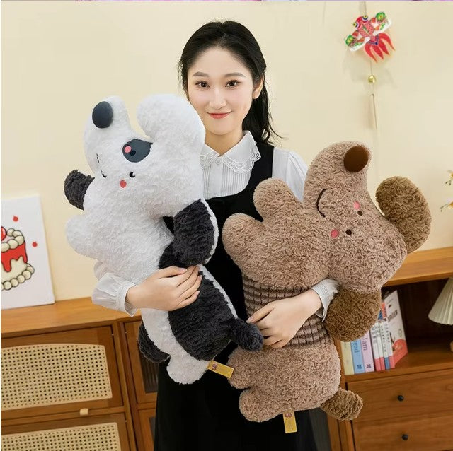 Cute Dog Plush Pillows 60cm - Black/Brown