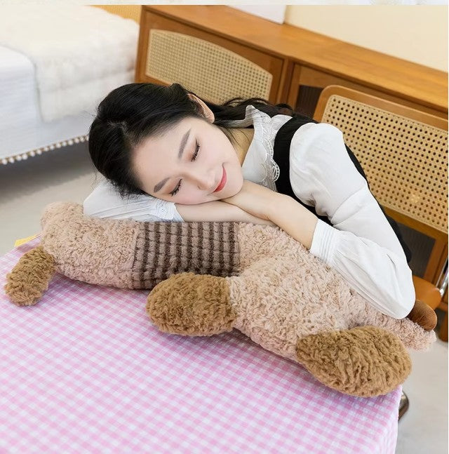 Cute Dog Plush Pillows 60cm - Black/Brown