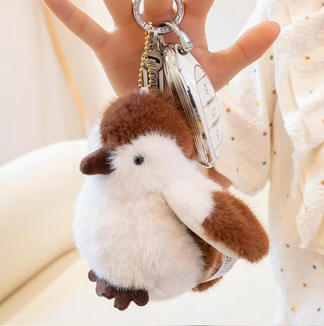 Cute Bird With/Without Leaf/Stump Plush Toys 20cm Or Plush Keychains 12cm