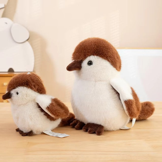 Cute Bird With/Without Leaf/Stump Plush Toys 20cm Or Plush Keychains 12cm