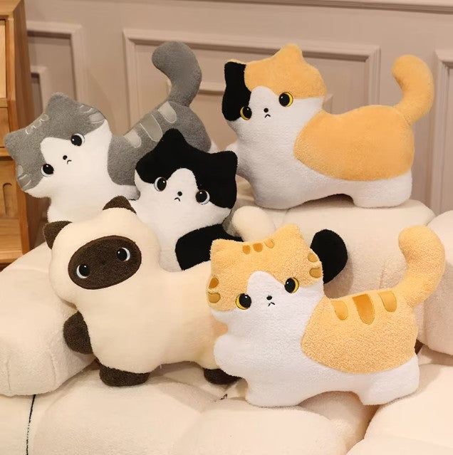 Cute Cat Plush Pillows 52x40cm - 5 Styles