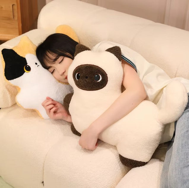Cute Cat Plush Pillows 52x40cm - 5 Styles