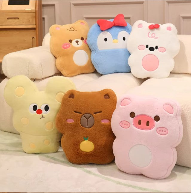 Cute Animal(Dog/Pig/Penguin/Mouse/Bear/Capybara) Plush Pillow Toys 40cm