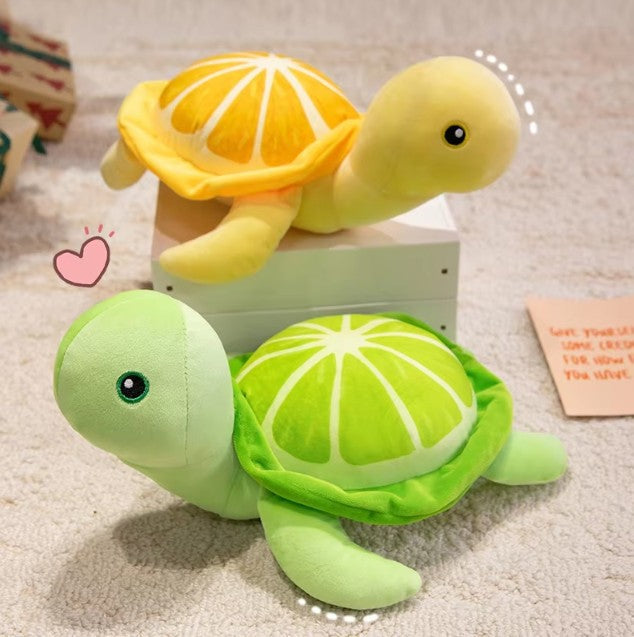 Funny/Cute Turtle Lemon Hybrid Plush Toys 25/35cm - Yellow/Green