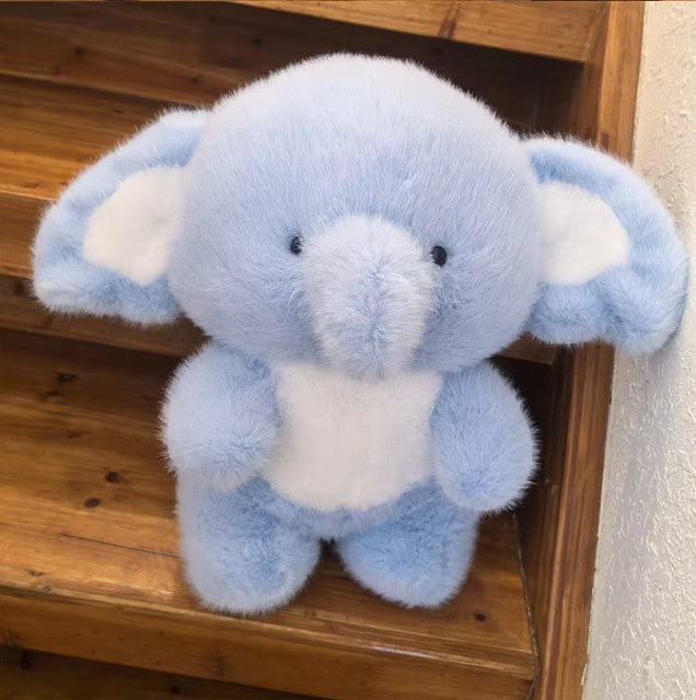 Cute Elephant with Overall Cloth Plush Toys 38cm - (Pink/Blue/White)