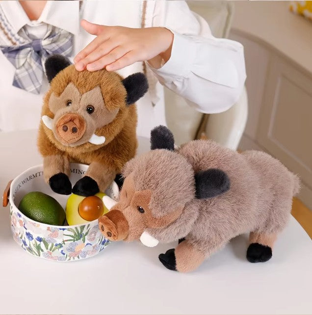 Cute/Kawaii Wild Boar Plush Toys 25/30cm - Grey/Brown