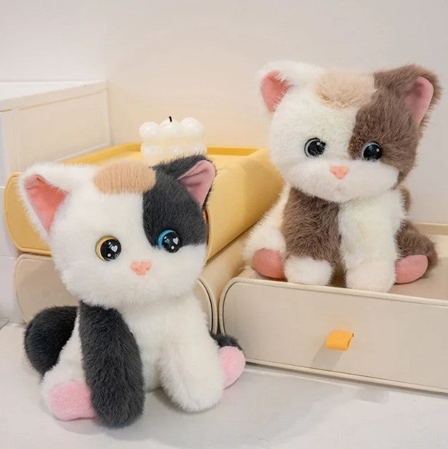 Cute Fox/Cat Plush Toys 20cm - Grey/Brown/Red/Black