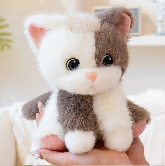 Cute Fox/Cat Plush Toys 20cm - Grey/Brown/Red/Black