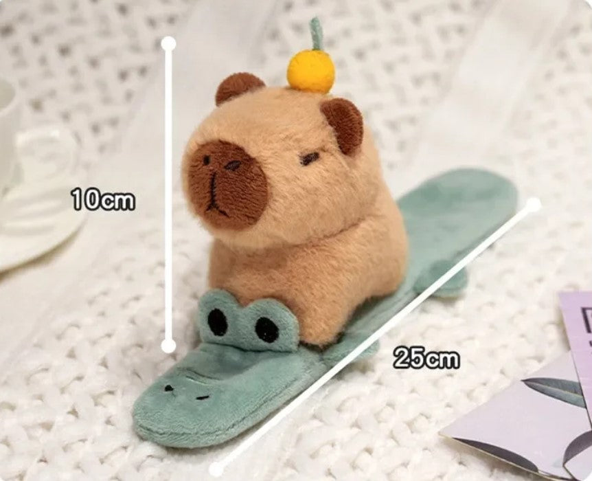 Cute Animal (Dog/Capybara/Cat) Plush Slap Band - 1pc/3pcs