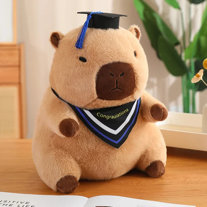 Cute Capybara With Graduation Dress Up Or With Tea Plush Toys 30/40cm