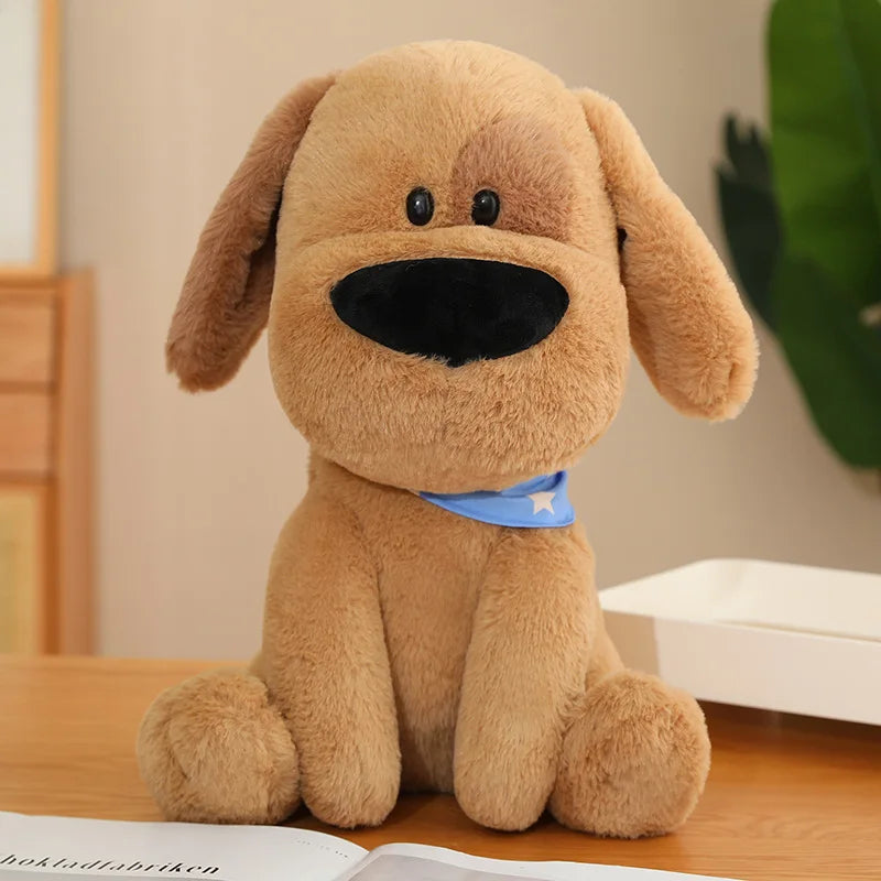 Cute/Kawaii Big Nose Dog Plush Toys 25/40/50cm - Khaki/White