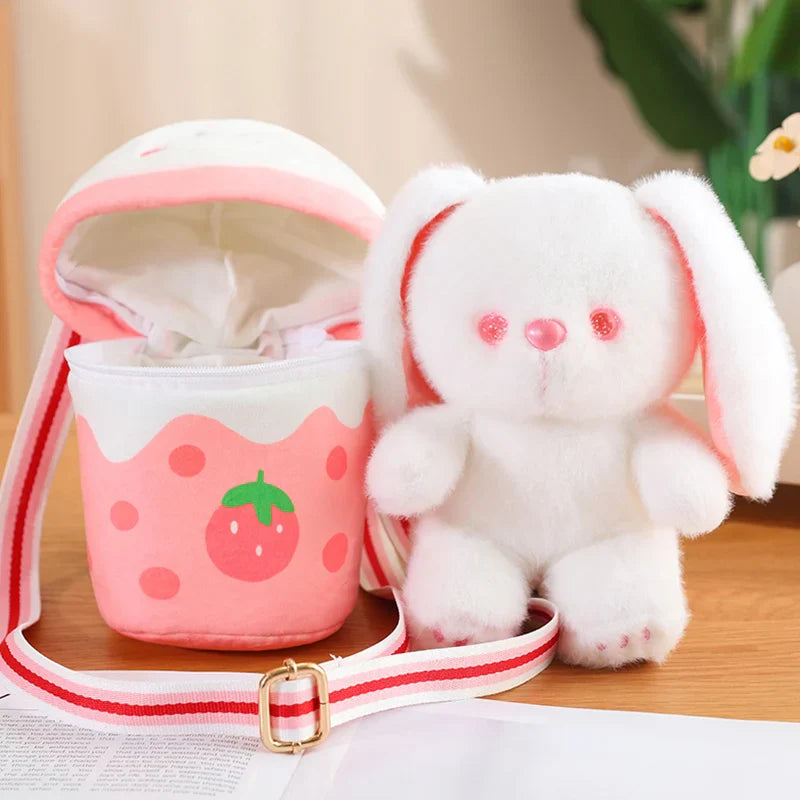 Cute Bear/Dog/Rabbit In A Bubble Tea Bag Plush Toys