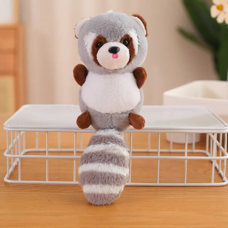 Cute Raccon Plush Keychains 15cm - Grey/Pink/Chocolate/Beige/Camel