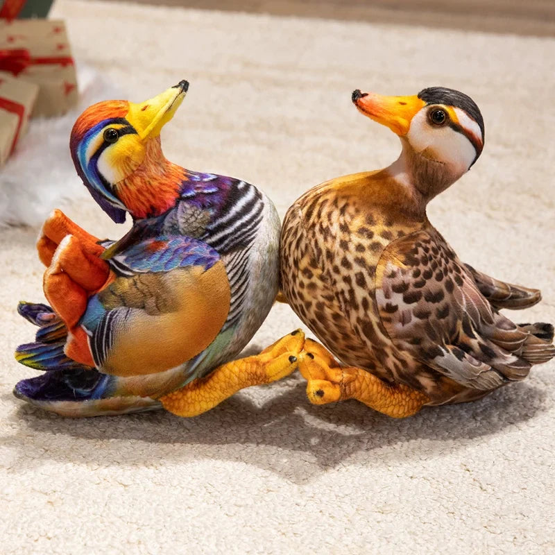 Bird (Lifelike/Realistc Mandarin Duck) Plush Toys 25cm - Brown/Colourful